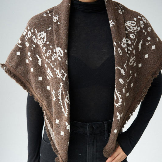 Foulard Carré Élégant Motif Tendance