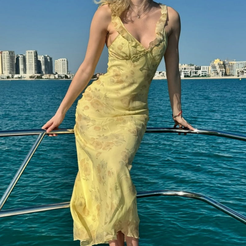 Robe Femme Fines Bretelles Satinée